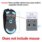White Usb Dongle Receiver Adapter For Razer Viper V2 Pro Wireless Gaming Mouse