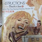 Vintage Singer Sewing Machine Model 750 Instruction Book