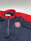 Adidas Team Usa Sweater Men X-large Logo Zipper Collared   24069