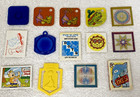 14 Vintage Cracker Jack Toy Prizes Funny Viewer Dino Tags Word Dots Clip Ons