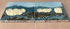 2 Germany - Antique Art Nouveau Majolica  Tiles C1900