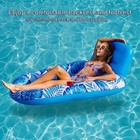 Adult Pool Lounger Recliner Float With Backrest Cup Holders--free Shipping 