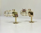 Set Of 2 Brass Swan Sconce Lights Antique Nautical Ship Maritime Wall Fixtures