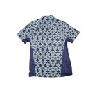 Kerrits Women Blue Horse Ikat Damask Quarter Zip Equestrian Riding Top Large