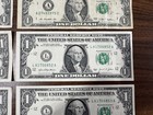  1 Dollar Bill Lot Of 13 Notes   Mis-cut Error   Nm Collection Rare Lot