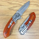 8  Wood Quick Open Edc Spring Assisted Pocket Knife Folding Tactical Open Blade