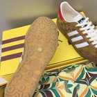 Adidas Og X Gucoi Gazelle Leather Anti-slip Wear Shoes Women s Brown