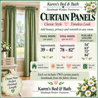 Black Floral Curtain Panels Set 2 Cottage Rose Pink Gold Country Bedroom Drapes