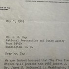 May 5  1967 Letter From James Nields Naa Nasa To L e  Day Re  Gemini Award
