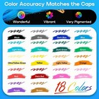 Journal Colored Pens 18 Pack Fine Point Pen 0 38mm For School Office