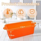2 Pcs Silicone 7 5 Inches  l  X 3 5  w  X 3 2  h   Orange 