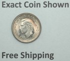 1938 Canada Silver 10 Cents Key Date Beautiful Blue Toning Free Shipping