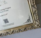 Vintage Ornate Filigree Metal Photo Frame For 8x10 Photo Table Top Or Wall Hang