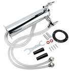 Luckyhigh Double Faucet Draft Beer Tower  Two Tap Stainless Steel 2 Faucets 