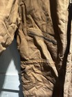 Men   s Carhartt Quilt Lined Insulated Work Jumpsuit Coveralls Tan 50r With Hood