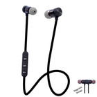 Magnetic Wireless Bluetooth 4 1 Stereo Metal Earphones Headset With Mic - Black