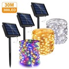 200 300 Led Solar Fairy String Light Copper Wire Xmas Waterproof Garden Decor Us
