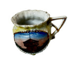 Erie Pennsylvania Pa Antique Block House Souvenir Gold Trinket Creamer Mug