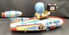 Disabled Combat Vet  Downsizing Vintage Japanese Tin Litho Astronaut Rocket Ship