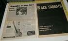 Black Sabbath Vintage Concert Date Ad Advert Article Dec 1973 Ozzy 2pc Lot Metal