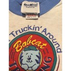 Vintage Oshkosh Bgosh Bobcat Trucking Romper 3-6 Months Striped Usa Made Blue