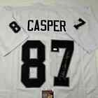 Autographed signed Dave Casper Hof 02 Oakland Las Vegas White Jersey Jsa Coa