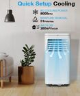 8000 Btu Portable Air Conditioner  3-in-1 Portable Ac With Dehumidifier   Fan