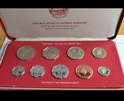 1977 Republic Of Malta Decimal Proof Set 9 Coin With Box And Coa