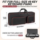 49key Keyboard Case  Padded Electric Piano Gig Bag With Adjustable Straps