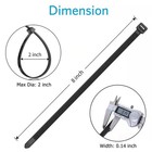 Zip Ties 8 Inch 100 Pack  40lbs Tensile Strength  Black Cable Ties  Wire Ties   