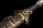42   Dragon Chinese Sword Straight Double Edge Han Dynasty Jian Manganese Steel