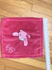 Baby Gear Fuchsia Pink Bear   Bow Security Blanket lovey