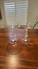 Lot Of 2 Bayel Bacchus By France Champagne Glasses 5 3 4    Nude Male Frosted Stem