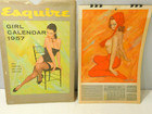 1957 Esquire Pin-up Calendar 12 Months   Envelope-mike Ludlow Illustrator