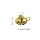 Gold Plated Orthodox Candle Holder Handheld Church Liturgy Home Altar Christian