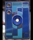 Kodak No  2a Beau Brownie Art Deco Camera Blue green tateal W original Box Works