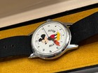 Vintage Disneyland Mickey Mouse 17 Jewel Skeleton Watch W Box Mint Nos  Ds66