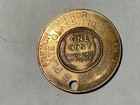 Vintage Wheat Penny  Jacksonville Florida Good Luck Key Chain 1958