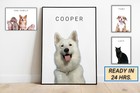 Custom Pet Portrait  Watercolor Painting From Photo  Dog Portrait Gift Memorial