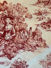 Red Toile French Country 60  Round Tablecloth New