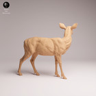 Mule Deer Doe Resin 3d Print Model Railroad Diorama Animal Den Unpainted