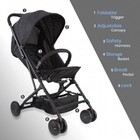 Jovial Portable Folding Baby Stroller  Single Seater  5-point Harness Jpc20bk