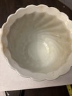 Vintage Porcelain Flower Pot  Flowers  Scalloped Edge  Gold Trim