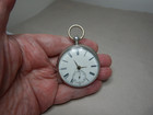 Antique Sterling Silver Cased Pocket Watch Retailed By W Wood Melb Australia