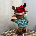 Gemmy Pop   Lock Reindeer Animated Dancing Maracas Jump In The Line Christmas