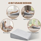Wedge Pillow  Memory Foam Bed Wedge For Acid Reflux   Recovery23 6  23 6  7 5in