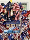 Patriotic Truck Welcome  Custom Handmade Wreath