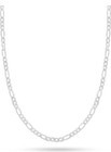Real Sterling Silver Mens Boys Figaro Solid Chain Thick 3 5mm Necklace 925 Italy