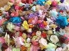 125g Mix Bulk Ribbon Flowers Bows Craft Wedding Ornament Appliques Mix Style    