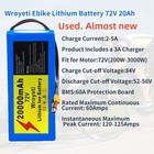 Slightly Used 72v Lithium Ion Battery 20ah  For 200-3000w Motor